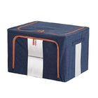 Caja de almacenamiento de lino del algodón Lidded inodoro de la ropa con la capacidad dual 66L de las cremalleras