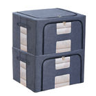 Contenedores de almacenamiento reutilizables del hogar de la tela del cubo con la longitud plegable los 40cm de las cremalleras