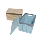 Caja de almacenamiento plástica plegable Lidded de Multiescena, totalizadores plegables lavables con la tapa