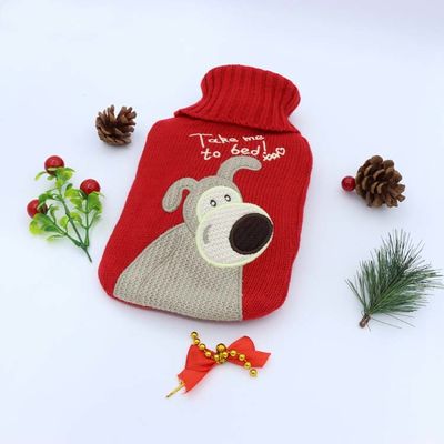 Calidad Bolso de agua de goma del regalo 1000ml de la Navidad con la cubierta fábrica